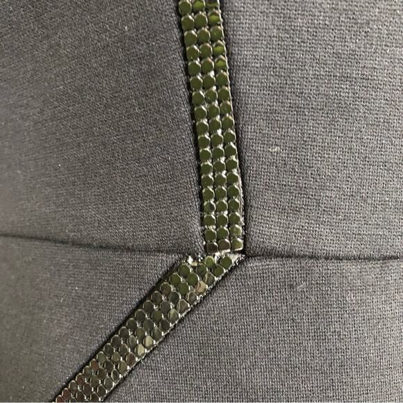 Cache black geometric trim striped sheath dress size 4 - Picture 13 of 16